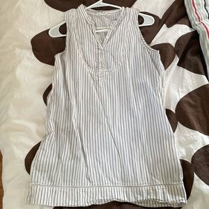 J. Crew White and Black Striped Sleeveless Coverup, Top/Tunic, or Dress